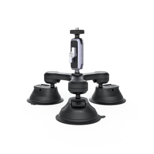 Suction mount cu trei brate PGYTECH pentru camera de actiune, smartphone, aparate foto mirrorless