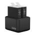 Incarcator dual + doua baterii GoPro Enduro pentru HERO11, HERO12