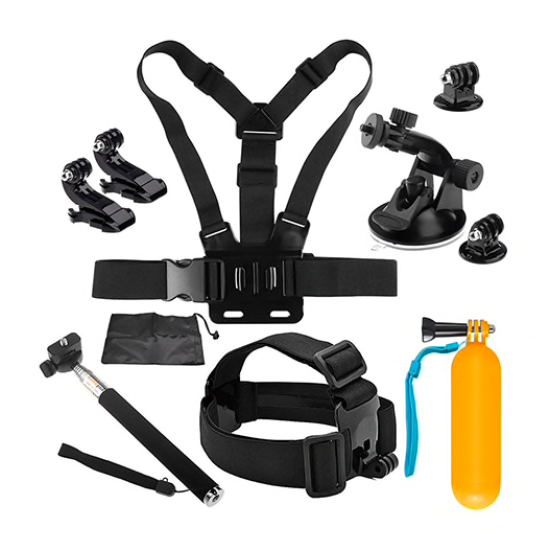 MINI Pachet de Accesorii SHOOT pentru GoPro HERO 4/5/6/7 , Sony, SJcam, Yi