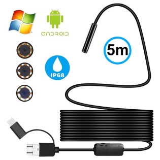 Camera Endoscop 2 m - USB, MicroUSB, HD, Waterproof Camera Endoscop 2 m - USB, MicroUSB, HD, Waterproof