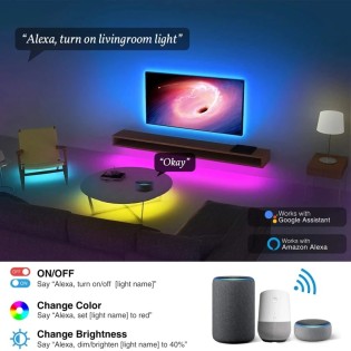 Banda LED colorata RGB, Lungime 5 m Banda LED colorata RGB, Lungime 5 m