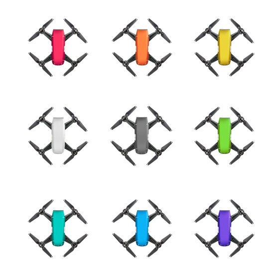 Set 9 skin-uri/ Stickere colorate PGYTECH pentru DJI Spark