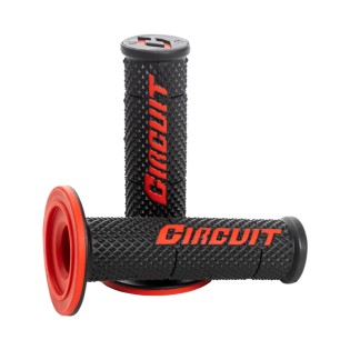 Set 2 mansoane moto Circuit V, Ø 22/25 mm, Negru/Rosu Set 2 mansoane moto Circuit V, Ø 22/25 mm, Negru/Rosu