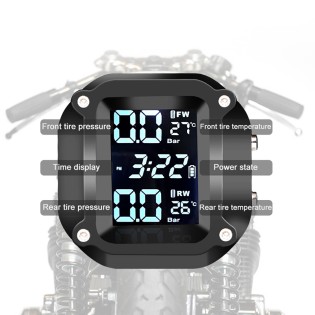 Sistem de monitorizare si alarma presiune anvelope motocicleta, trotineta Sistem de monitorizare si alarma presiune anvelope motocicleta, trotineta