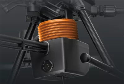 Reprezentare 3D grafică portocalie a gimbal-ului sistemului de curățare Wisson Orion AP3-P3